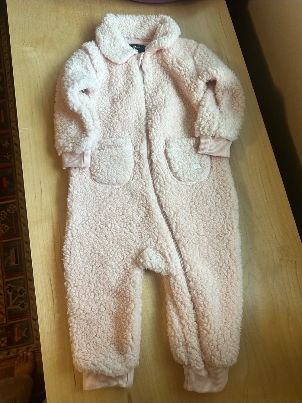7 for all mankind girls zip up pink sweater jumpsuit
